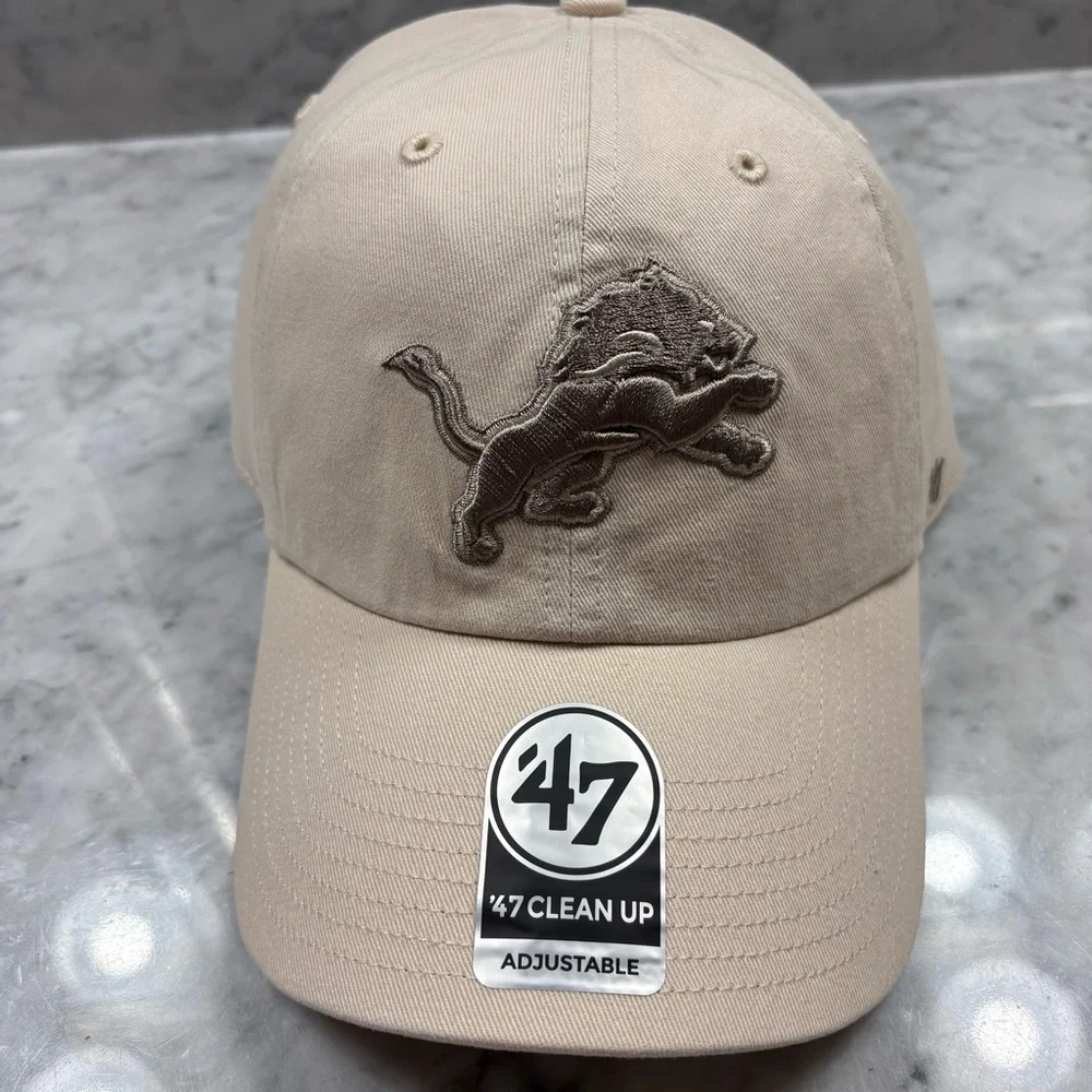 ‘47 Brand Clean Up Detroit Lions NFL Adjustable Strap Dad Hat - NEW - Picture 2 of 3